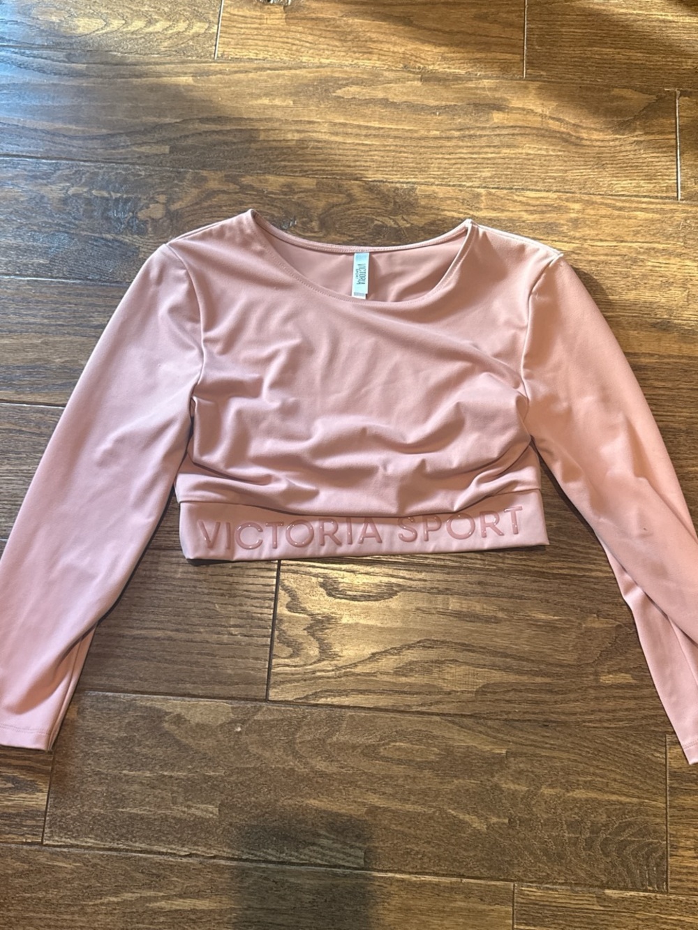 Victoria's Secret Dusty Rose Long Sleeve Crop Top